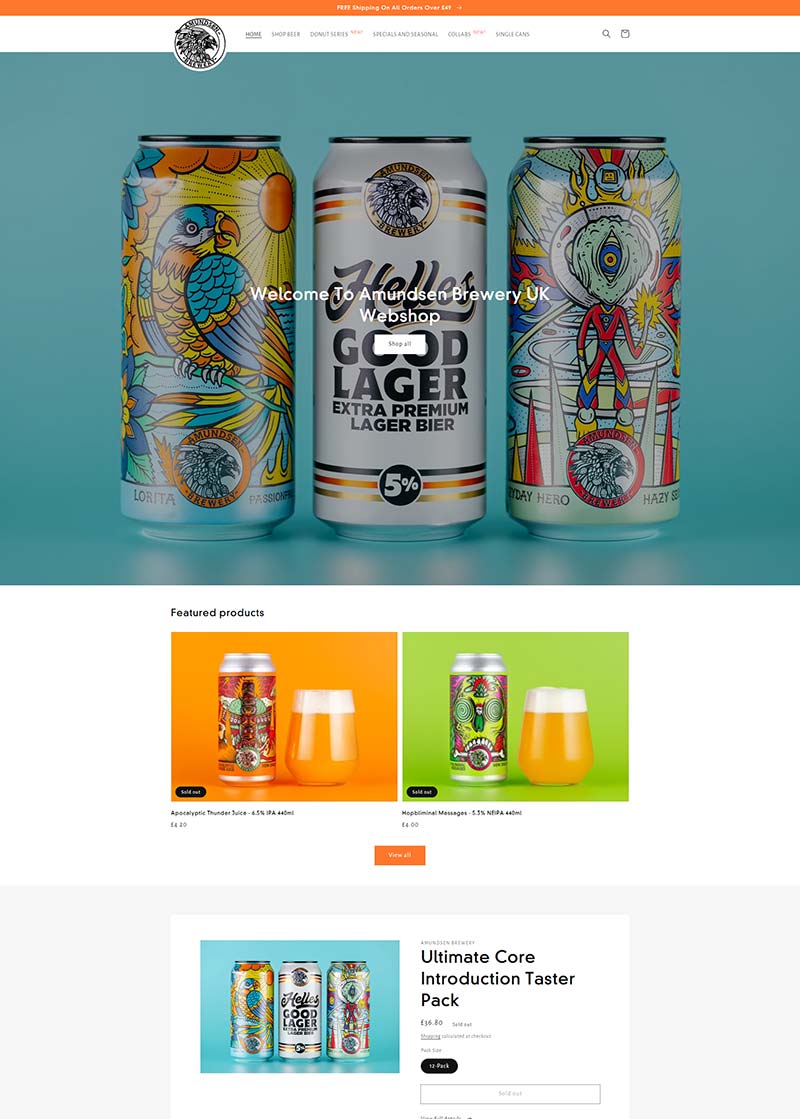 Amundsen Bryggeri 英国精酿啤酒品牌购物网站
